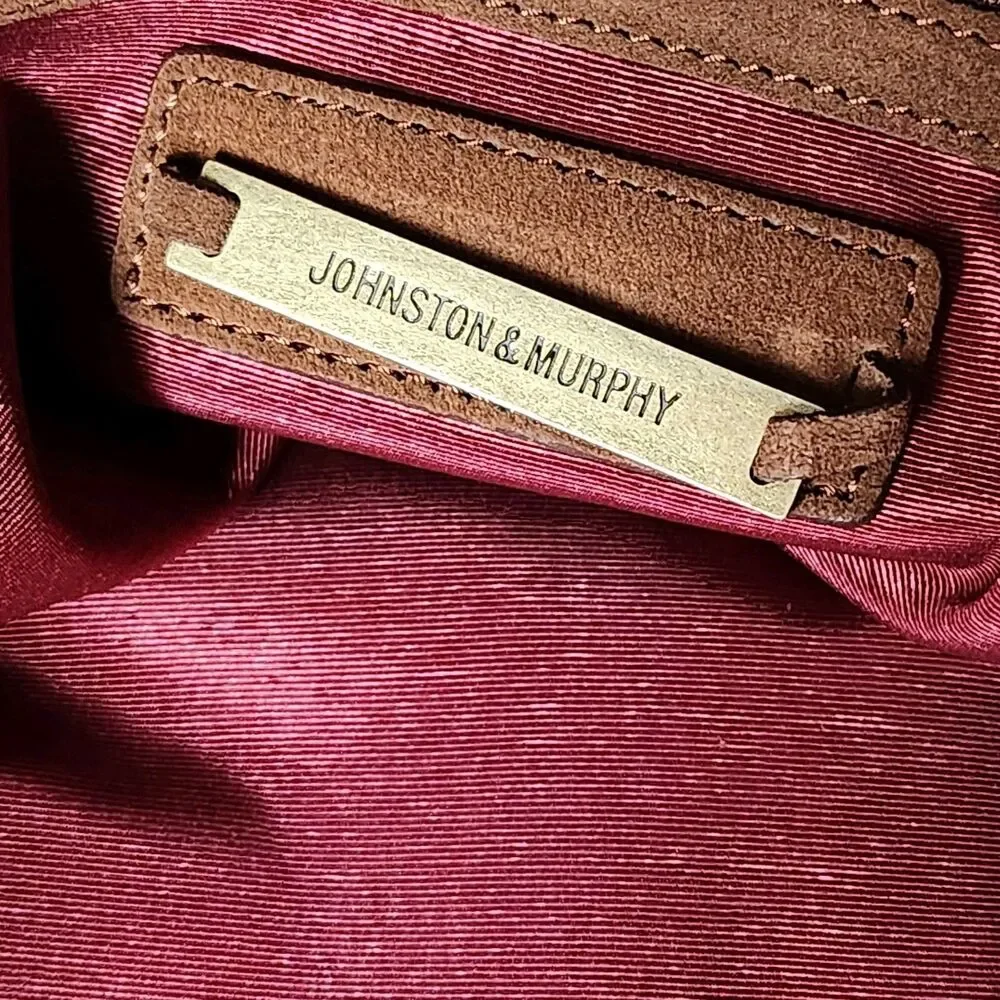 Johnston & Murphy Leather Brown Satchel Purse
